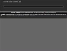 Tablet Screenshot of druckerei-nicolai.de